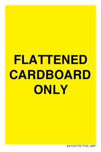 FLATTENED CARDBOARD ONLY